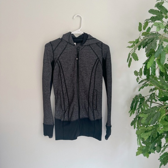 Lululemon Daily Practice Herringbone Full Zip Hooded Jacket - Picture 1 of 6